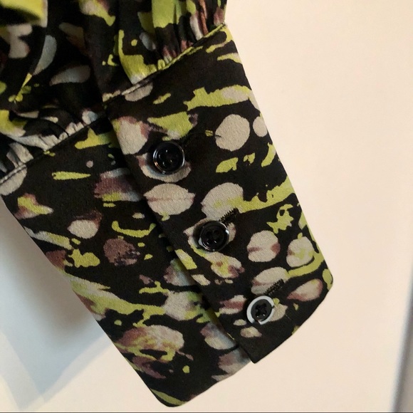 Rachel Zoe abstract print silk blouse size 0 - Picture 6 of 8